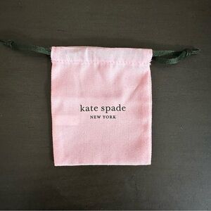 Kate Spade Jewelry Dust Bag Drawstring Pink Black Logo Storage Gift New York